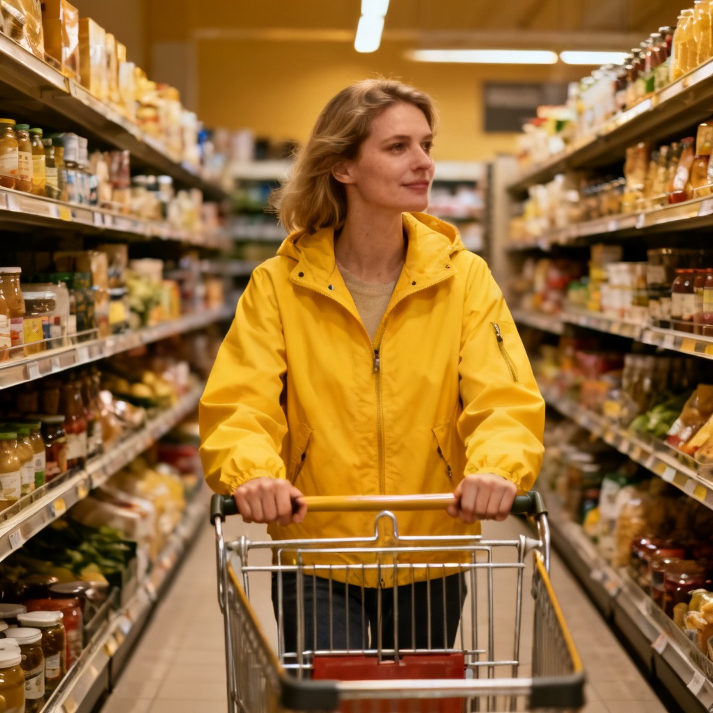 Person shopping for groceries